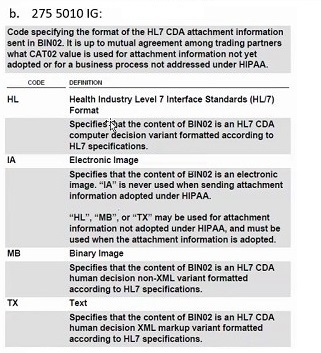 BIN Segment Formatting Rules
